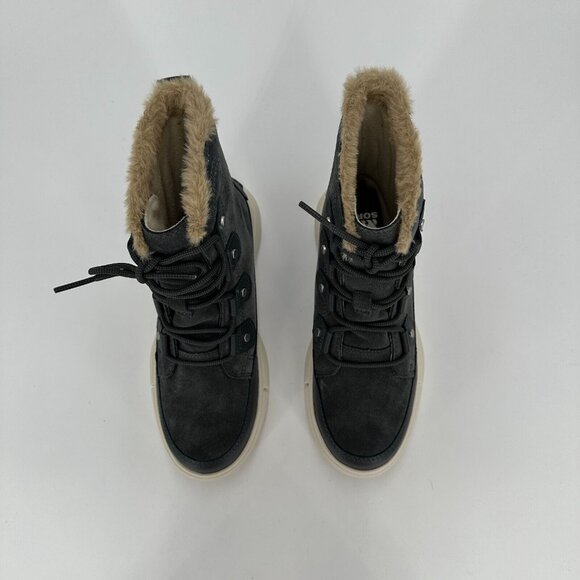 Sorel Women's Explorer 2 Joan Boots sz 6 Waterproof Grill/Fawn Gray Lace-up Snow - Picture 5 of 9